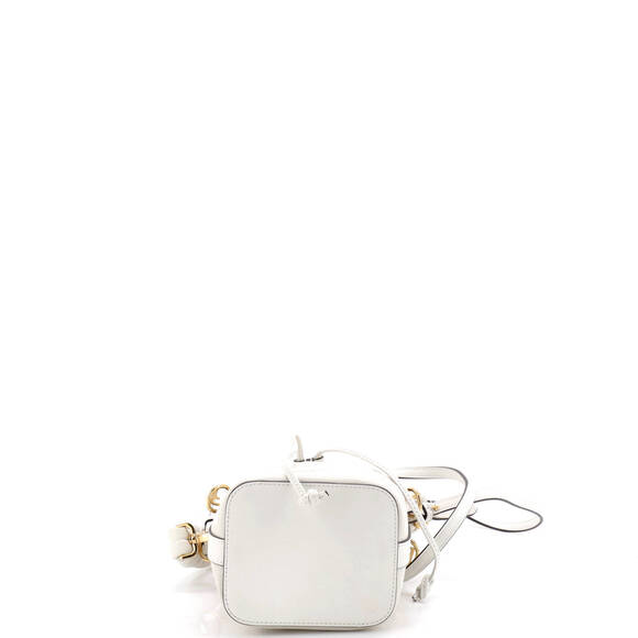 Fendi Mini Woven Handle Mon Tresor Bucket Bag Zucca Embroidered Canvas - Picture 4 of 5